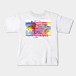 Splash US Flag Kids T-Shirt